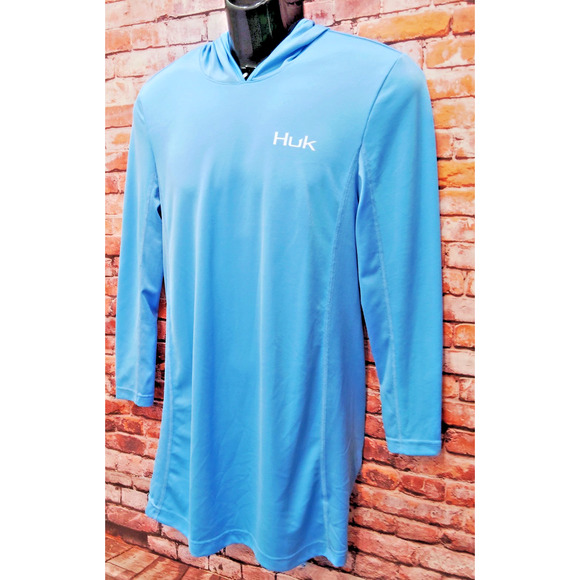 HUk Performance Fabrics Long Sleeved Hooded Fishing Apparel Shirt - Picture 3 of 7